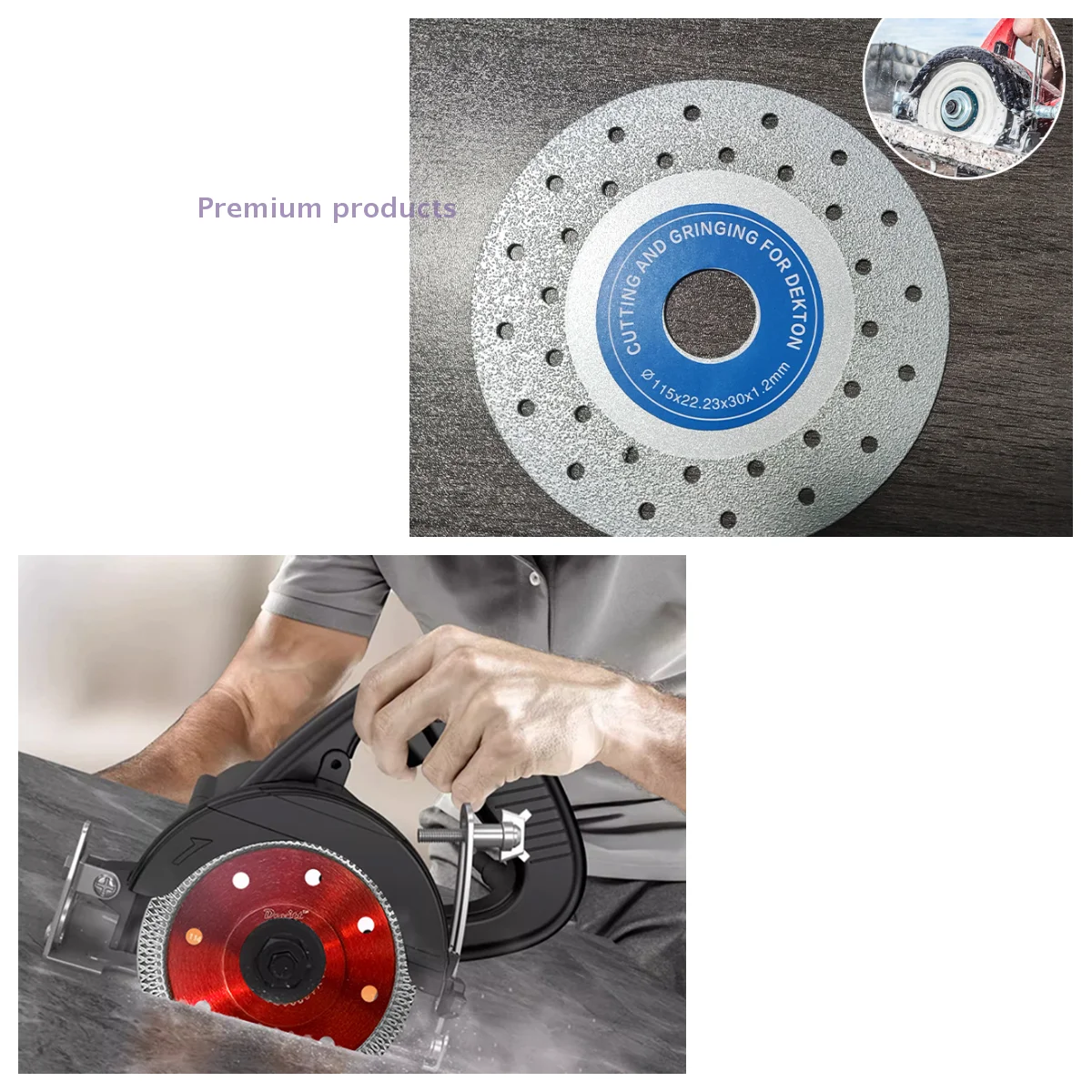 

1Pcs Wet And Dry Use For Ceramics And Granite Tiles 115mm Heavy-Duty Diamond Cutting Saw Diamond Dry Cutting Blade Disc