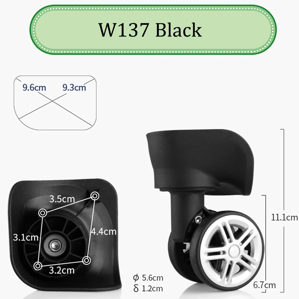 For American Tourister W137 Universal Wheel Trolley Case Wheel Replacement Luggage Pulley Sliding Casters wear-resistant Repair