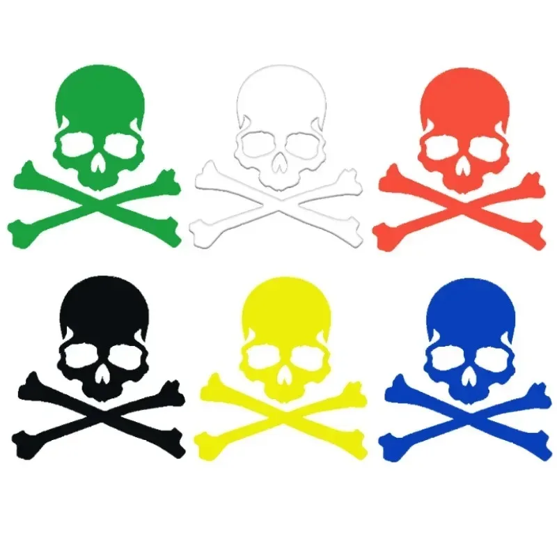 1pc Fahrrad Aufkleber 5x6cm Feste Reflektierende Getriebe Skeleton Aufkleber Fluoreszierende Schädel MTB Reflektor Aufkleber Zubehör pegatinas – Detail 1
