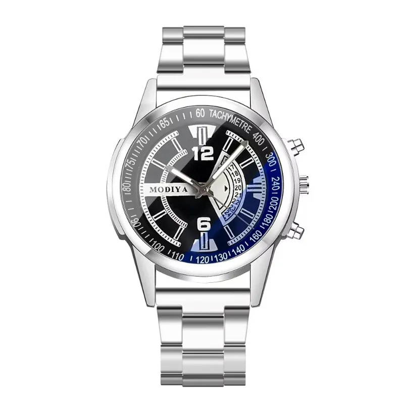 Relógio masculino pulseira de aço inoxidável três olhos grande mostrador negócios estilo luxo quartzo relógios de pulso presente reloj hombre relógios masculinos