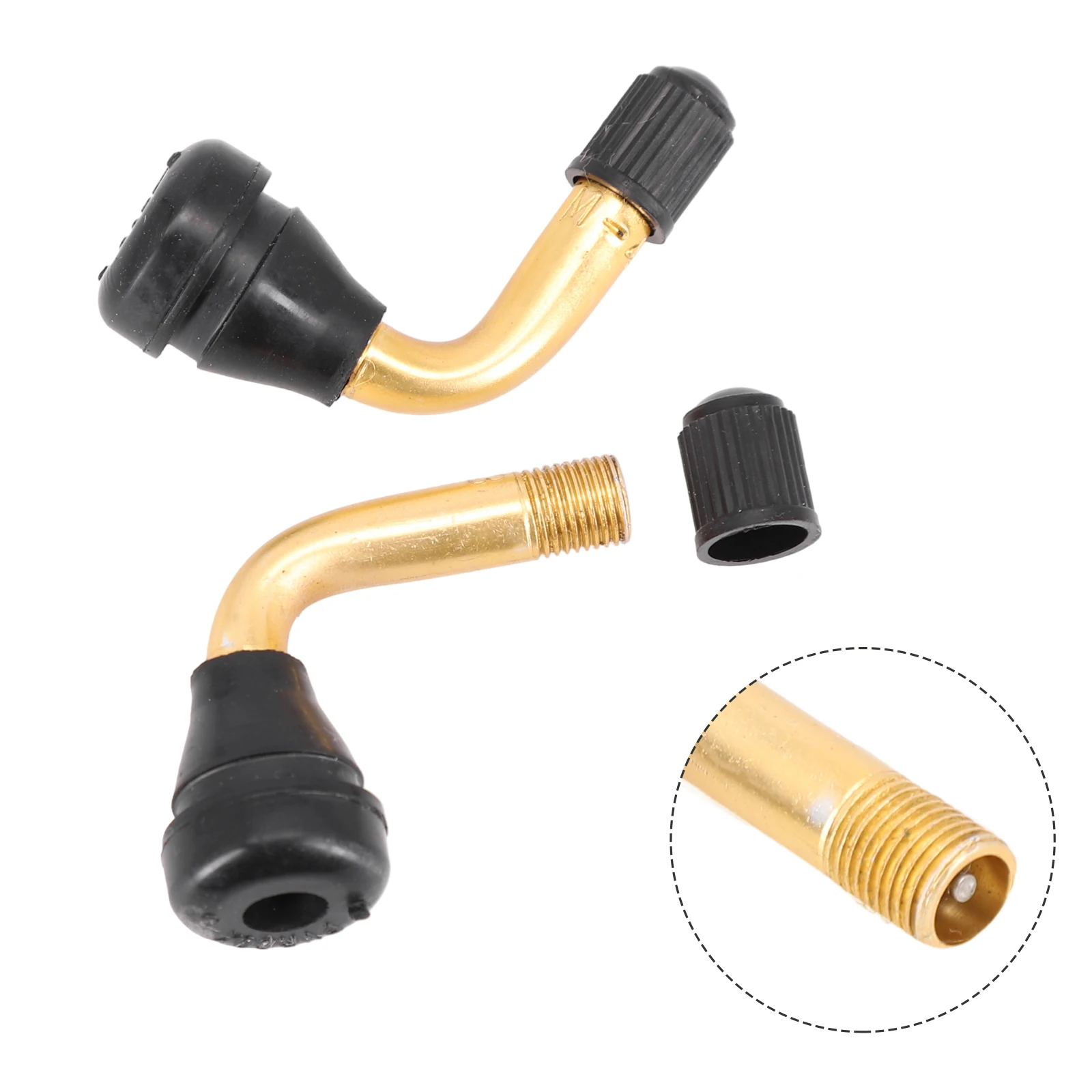 2PCS Tubeless Tyre Valve Stems For Electric Scooter Bike PVR 70/60/50/45 Degree Electric Bicycle Nozzle Valve Accessories