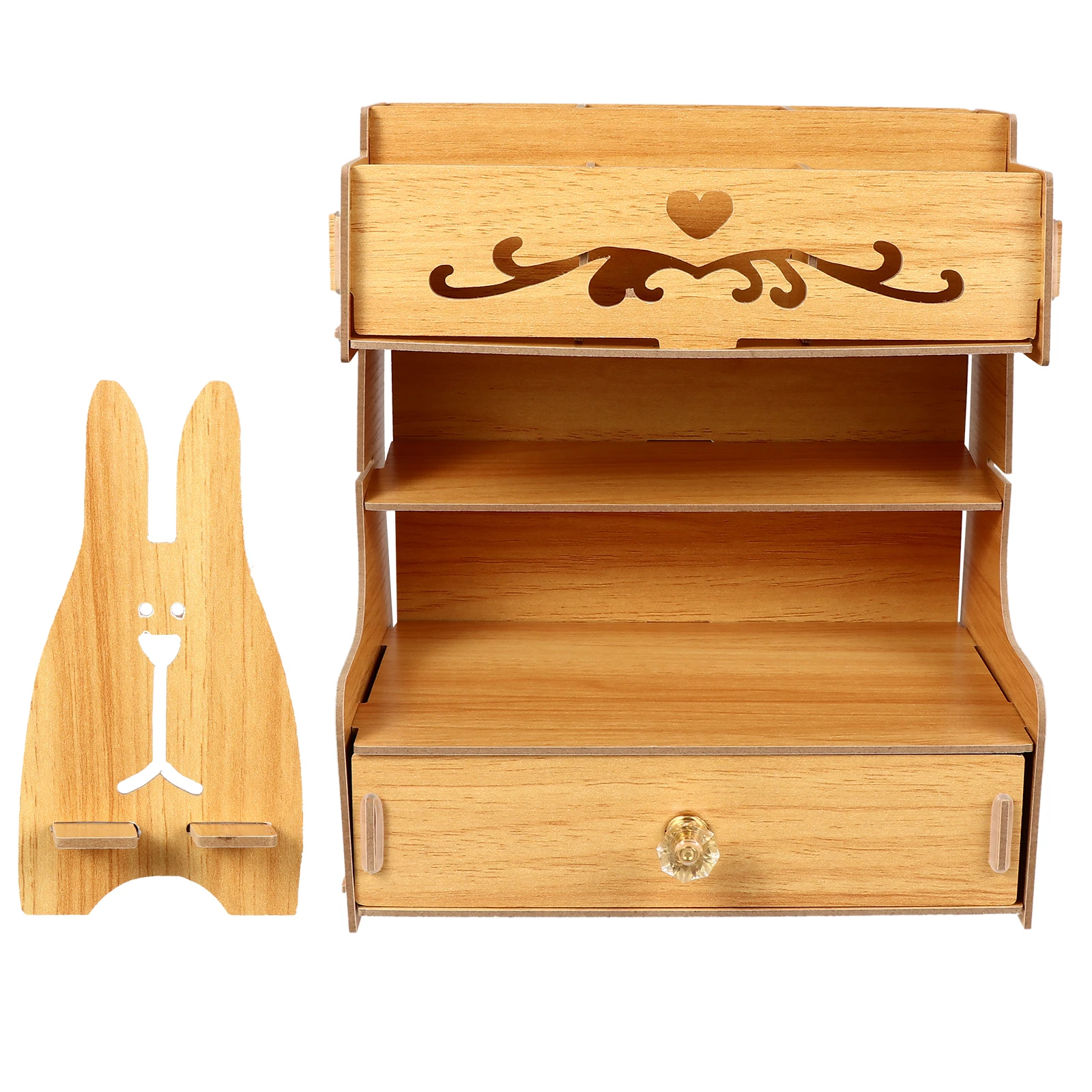 

Wooden Desk Large Capacity Pencil Holder Compartment Office Supplies Wood Desk ganizer Storage Nordic Pen Rack