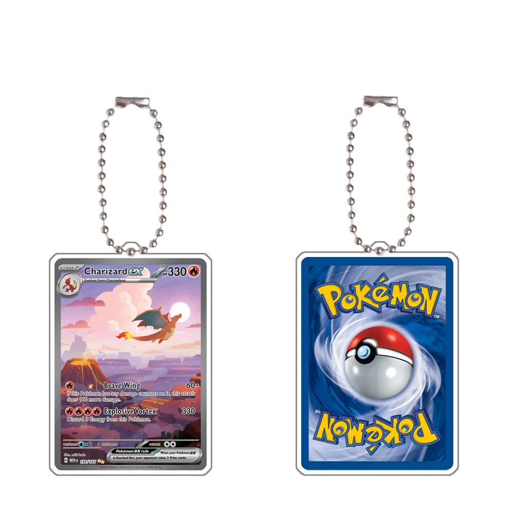 البوكيمون أنيمي Charizard Mew Venusaur Zapdos Gardevoir Alakazam لتقوم بها بنفسك بطاقة الألعاب شكل سلسلة مفاتيح مصنوعة من الأكريليك قلادة الديكور 5 سنتيمتر