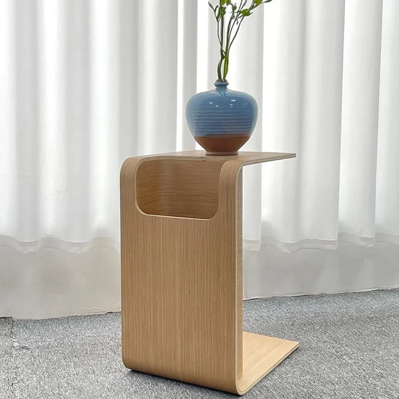 

Nordic Simple Design Solid Wood Material Can Be Used As A Sofa Side Several Modern Side Cabinet C-type Multi-functional Table