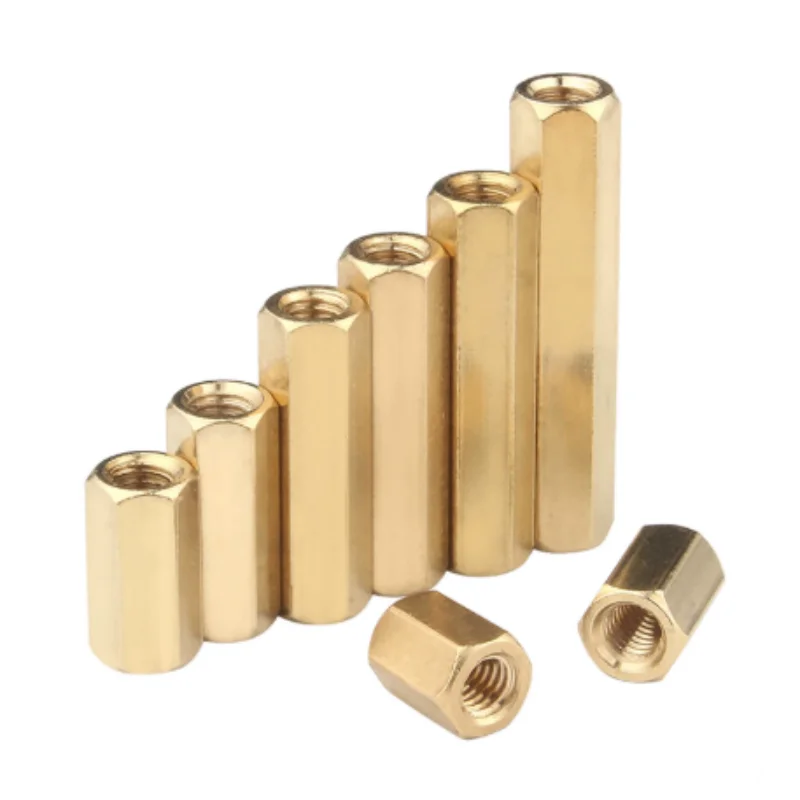 M2 - M6 Hexagon PCB Motherboard Nut Hollow Support Double Pass Hex Brass Female Standoff Pillar Stud Mount Spacer Customize