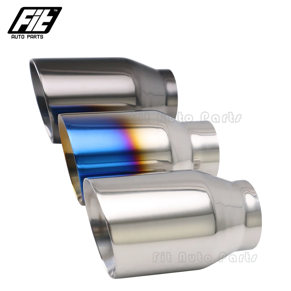 

1PCS Stainless steel Black Muffler Tail Throat 63mm Universal Exhaust Terminal Car Modification