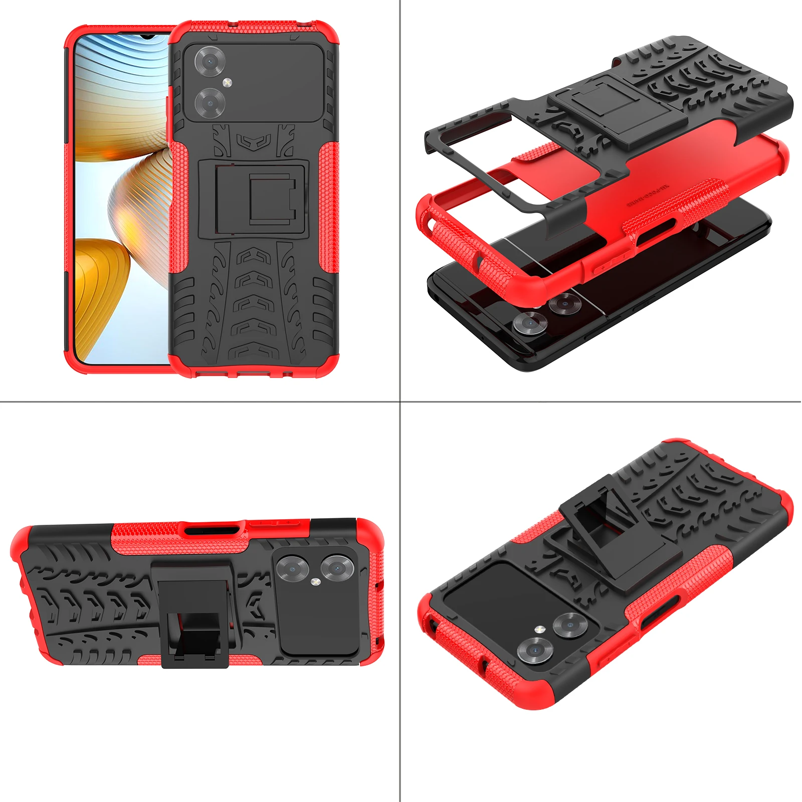 Luxury Phone Case For Xiaomi Redmi Note 9 Pro Max AT Prime X10 Pro 5G K30 Pro Zoom POCO X3 NFC TPU+PC Strong Hybrid Stand Cover image 6