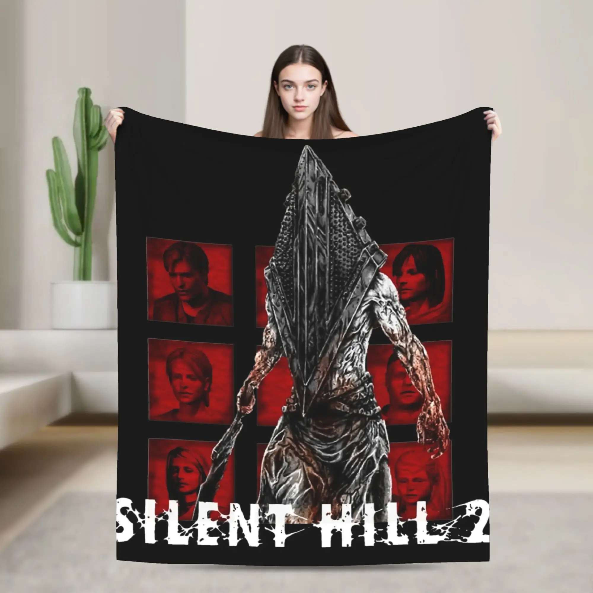 Silent Hill 2 Blanket Coral Fleece Plush Spring Autumn  Breathable Super Soft Throw Blankets for Bed Travel Plush Thin Quilt