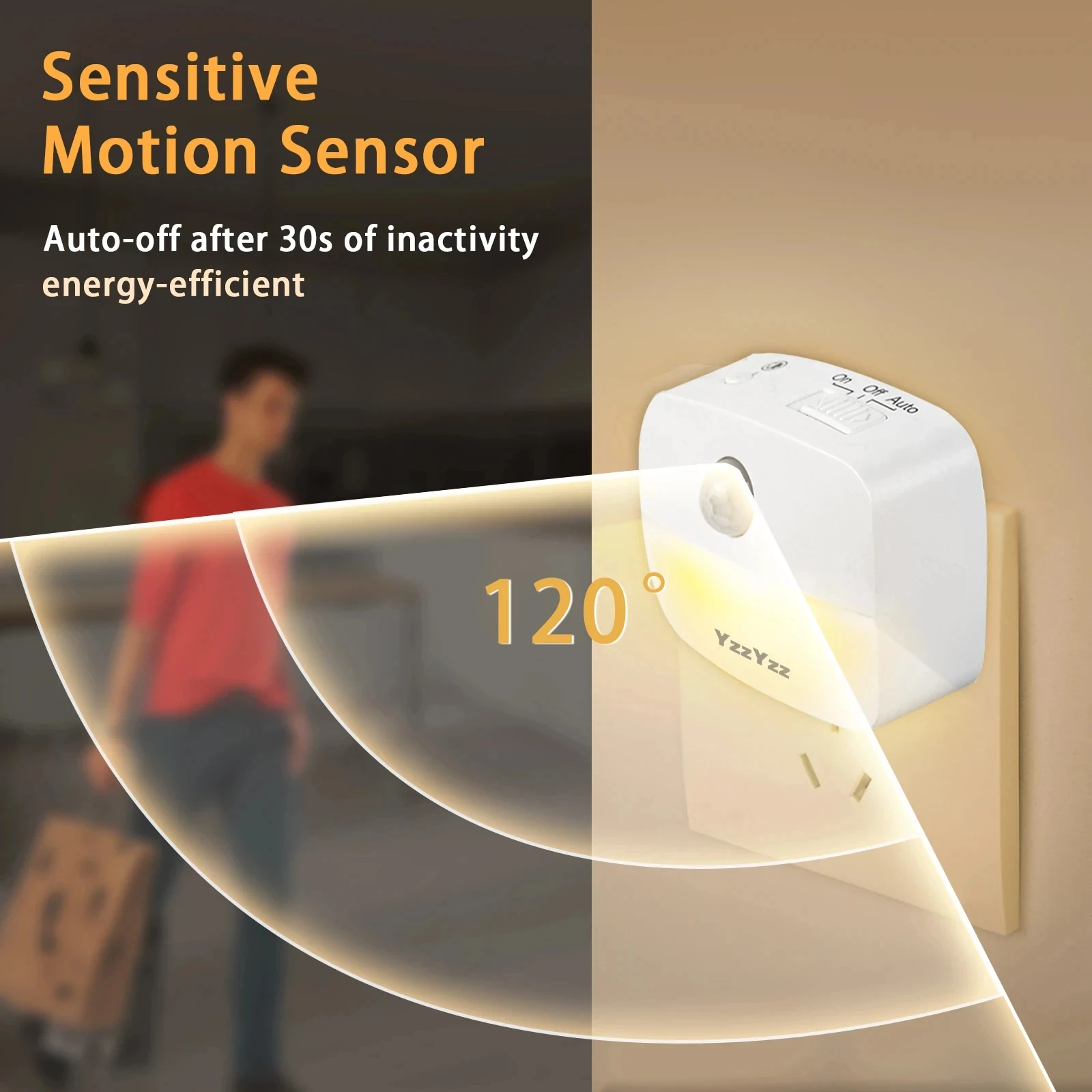 Mini LED Night Light PIR Motion Sensor Bedside Nightlights US EU Plug For Livingroom Bathroom Corridor Closet