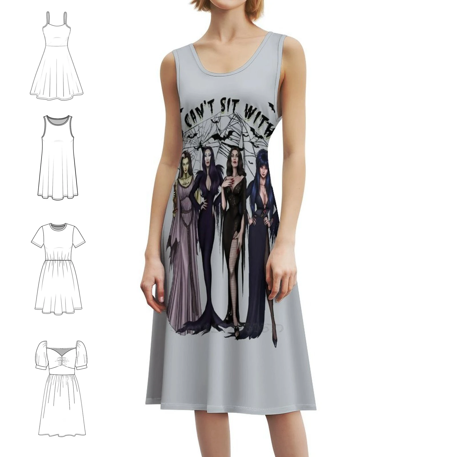 

Хэллоуин – это не может сидеть с нами. Платье с вырезом в форме сердца. Элегантное летнее праздничное платье для женщин. Вы не может сидеть с нами. Лилия.