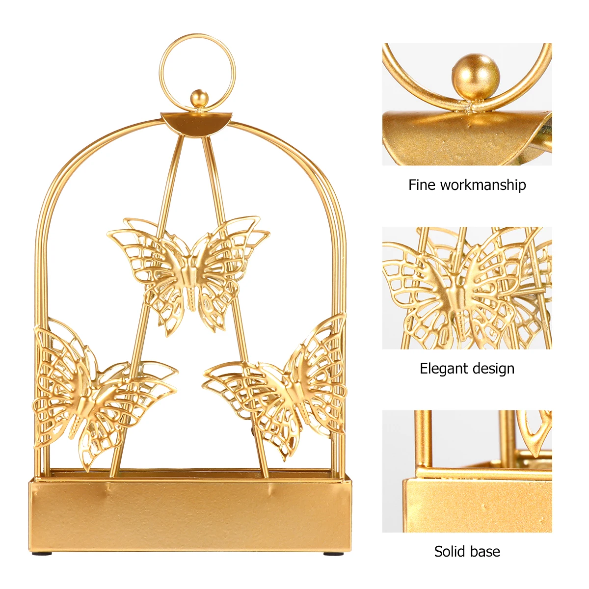 

Butterfly Shaped Holder Tray Art Incense Stylish Metal Bracket Elegant Desktop