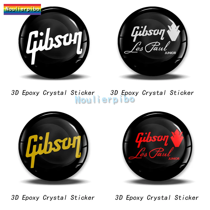3D Sticker Stereo Epoxy Gibson Creative Car Dome Sticker Pvc Car Bumper Window Rearview Mirror Trunk Headlight Cover Vinyl Decal