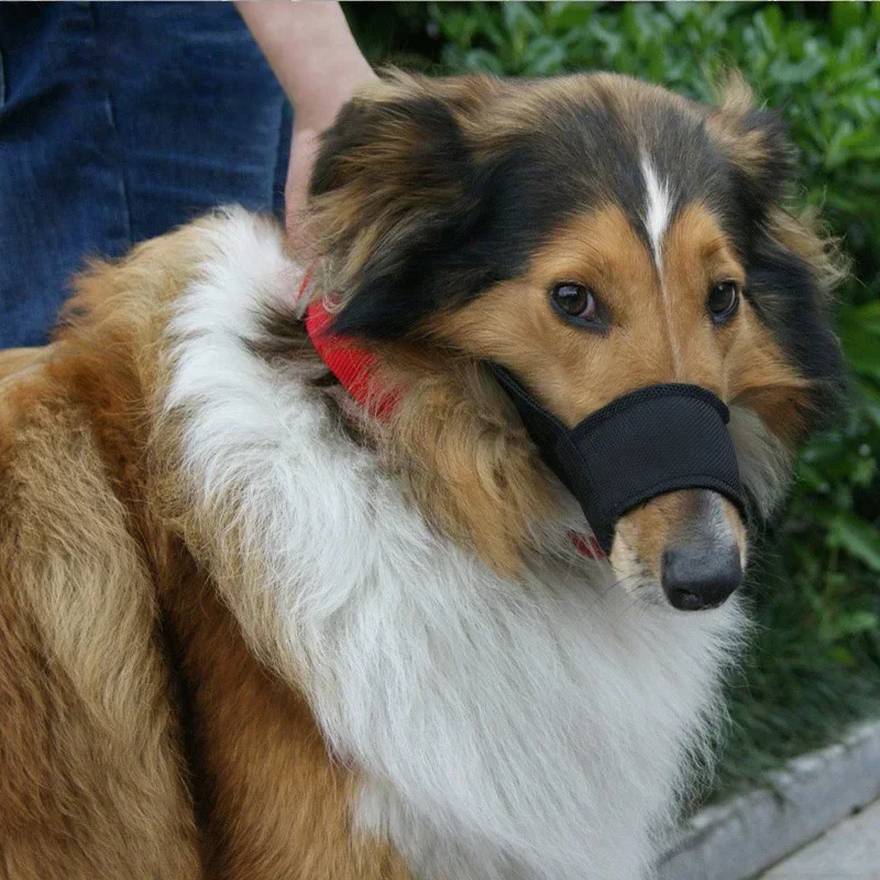 Pet Nylon Adjustable Breathable Mask Bark Bite Mouth Muzzle Sleeve Grooming Anti Stop Chewing Dog Control