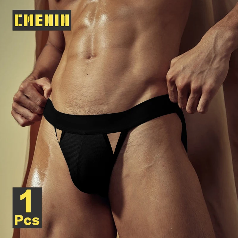 CMENIN Cotton Men\'s Underwear Hollow Crotch High Cut Men Briefs Sexy Bikini Jockstrap Male Underpants Sissy Gays Man Panties