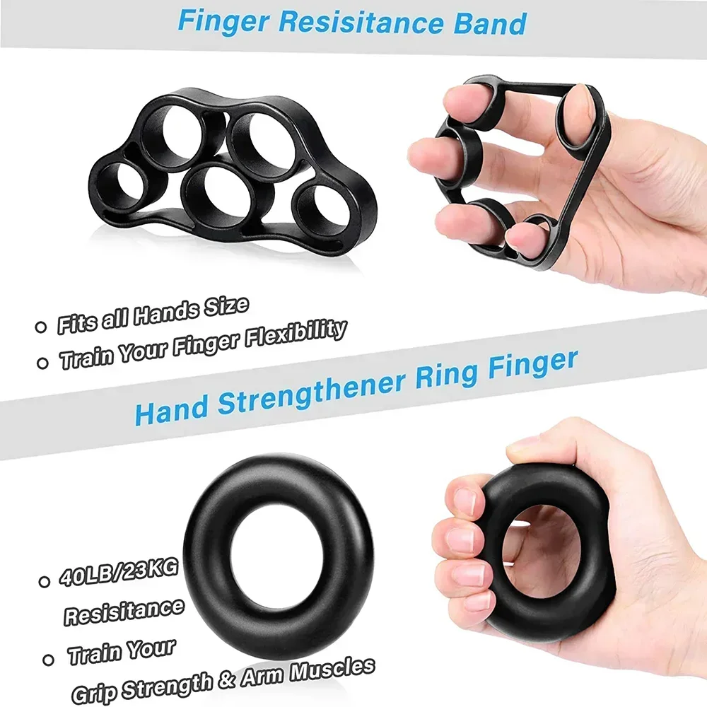 Hand Grip Set Para Treinamento De Força, Expansor De Pulso, Exercitador De Dedo, Recuperação Muscular Do Antebraço, Presente De Fitness, Hand