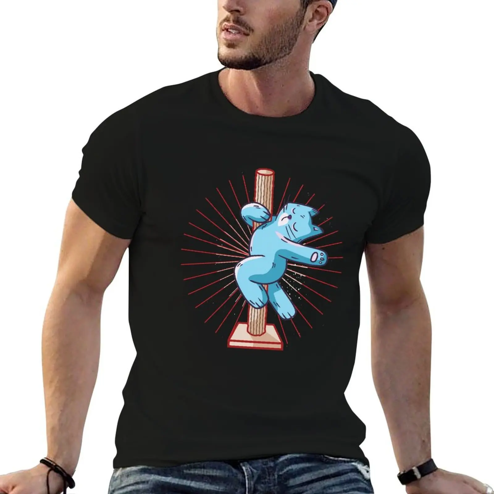 

Pole Dance Cat T-Shirt man t shirt cotton cotton t shirt pack T-Shirt