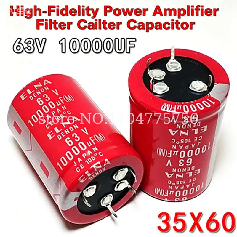 Red robe 15000UF 63V50V80V 10000UF 22000UF 50V 63V 100V 35*70MM High quality Audiophile power amplifier filter capacitor
