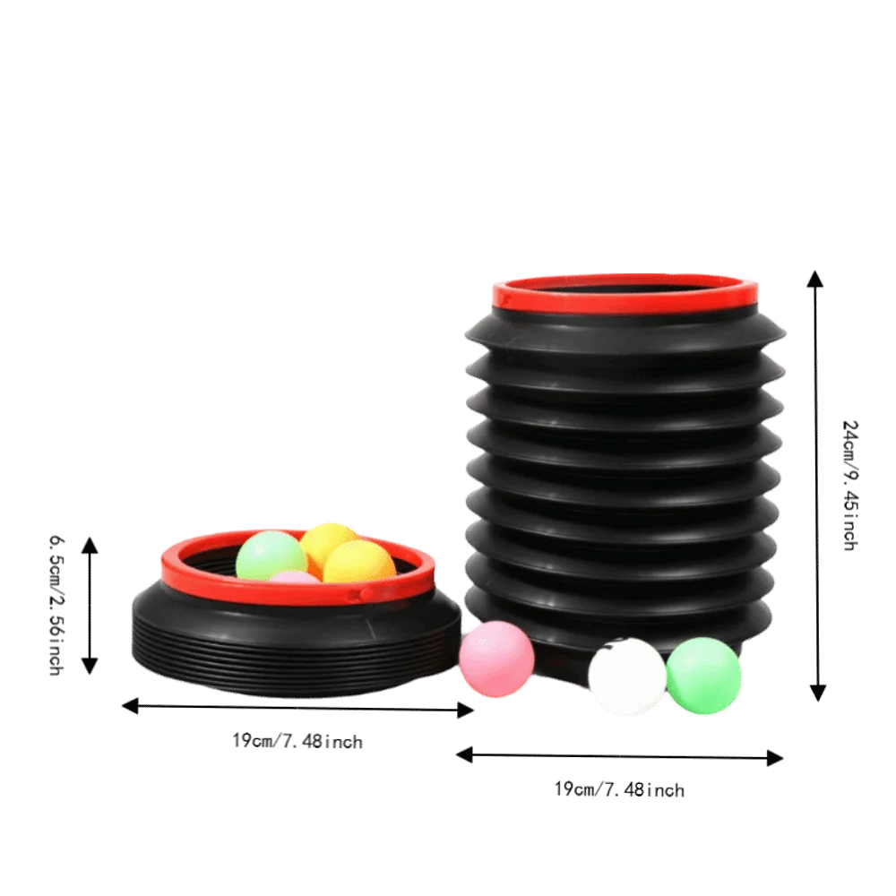 13pcs Convenient Orange Raffle Number Set 10 Count Printed Printed Balls ABS Material Folding Folding Bucket Raffle Draw
