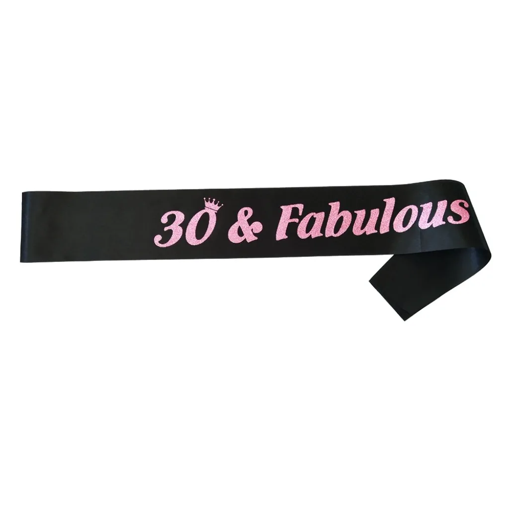 Birthday Sash 30 40 50 60 70 80 90 & Fabulous Satin Sash for Women 30th 40th 50th 60th 70th 80th 90th Birthday Party Decorations