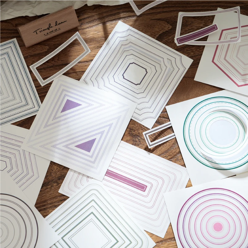 مجلة الذهاب 20 قطعة/الوحدة بسيطة سكرابوكينغ الإطار ملصقات غير المرغوب فيه مجلة مخطط القرطاسية ملصق مخطط الديكور الحدود التسمية