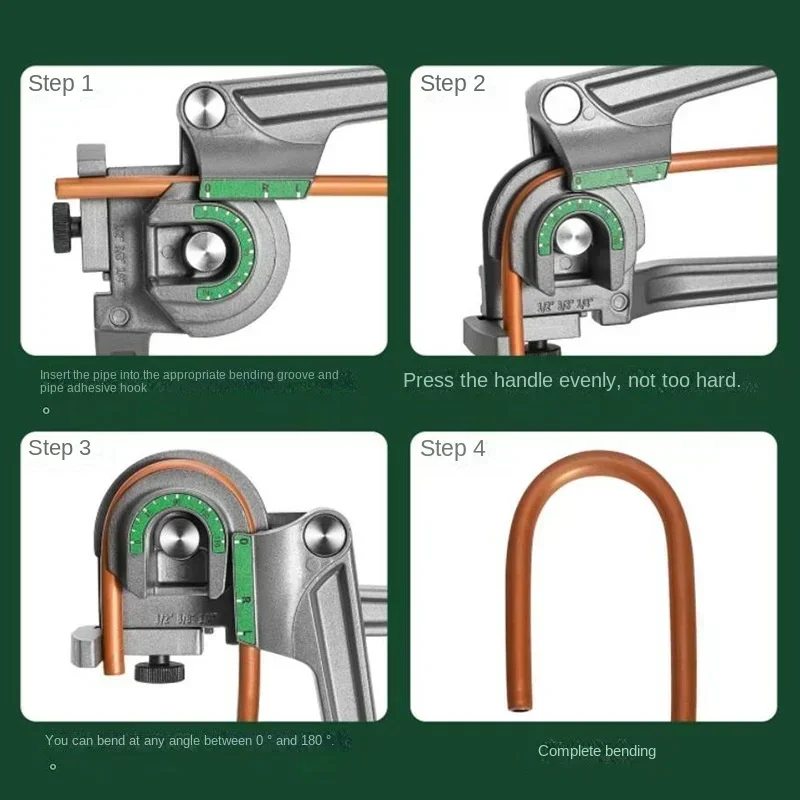 Manual de cobre e alumínio tubo bender, chave de ar condicionado, 6mm, 8mm, 10mm, 3 em 1