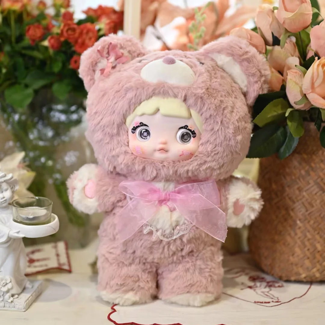 Genuino Nommi 400% 35 cm Goodnight Bear Series Nommi Vinile Decorazione della stanza della bambola Collezione di bambola Scatola misteriosa Giocattolo Kawaii Ragazza regalo