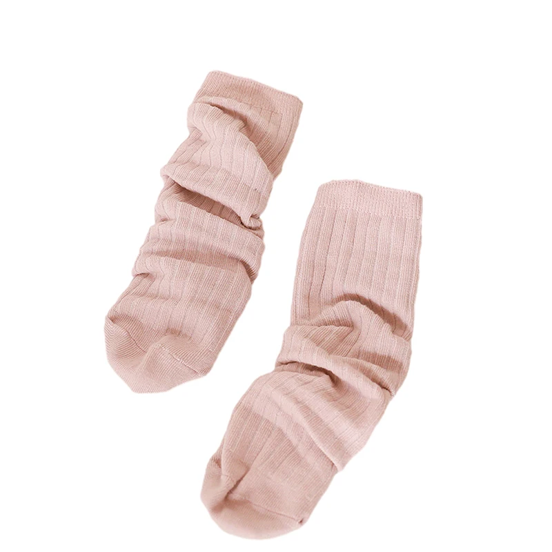 Baby Boys Girls Knee High Long Socks Cotton Ribbed Knit Long Tube Socks Stockings for Kids Adults