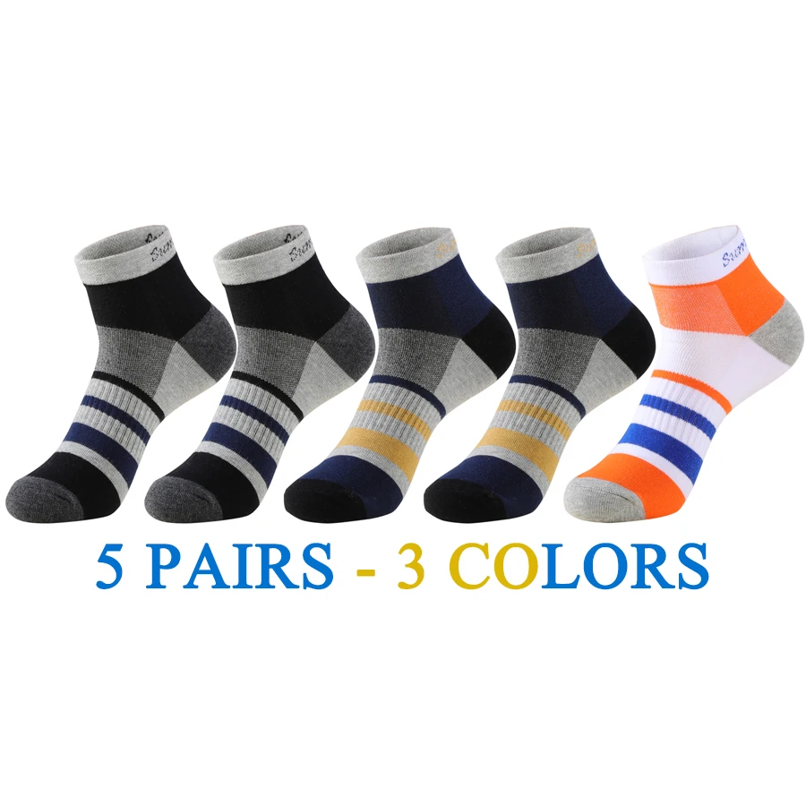 5 Paar/Set Herren-Laufsocken, Casual Outdoor-Sport, Baumwolle, Orange-Rot gestreift, Kompression, Schwarz, 15 Stile, Reise, Bestseller 2026 – Detail 23