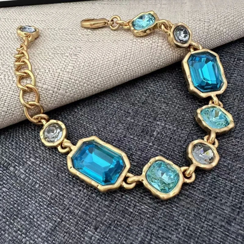 

Os Fashion Jewelry Bright Geometric Colorful Glass Bracelet Women’s Party Accessory