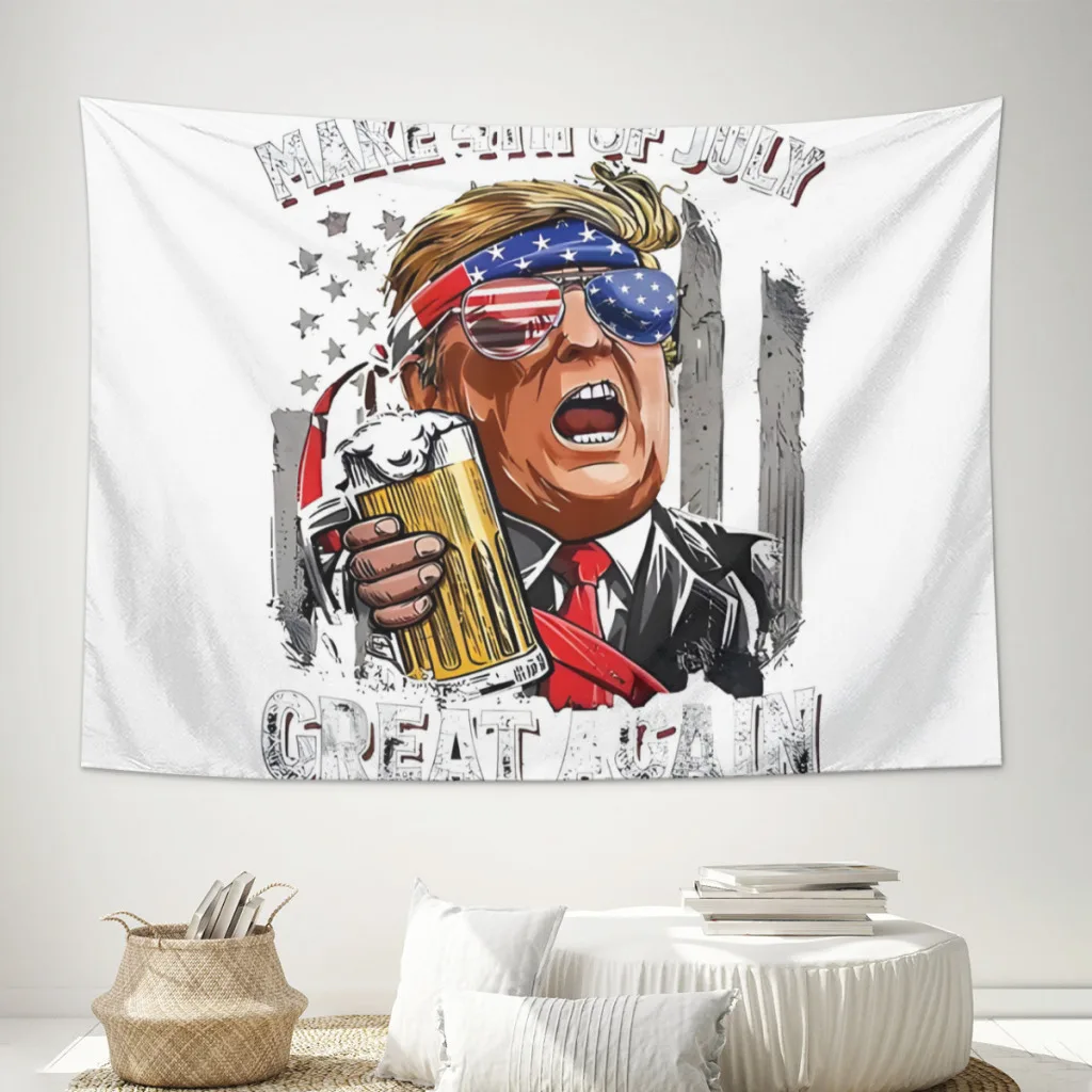 

4Th Of July American Flag Shirt Funny Gift Tapestry Wall Hanging Celestial Floral Tapestry Wall Carpets Dorm Decor Carpet