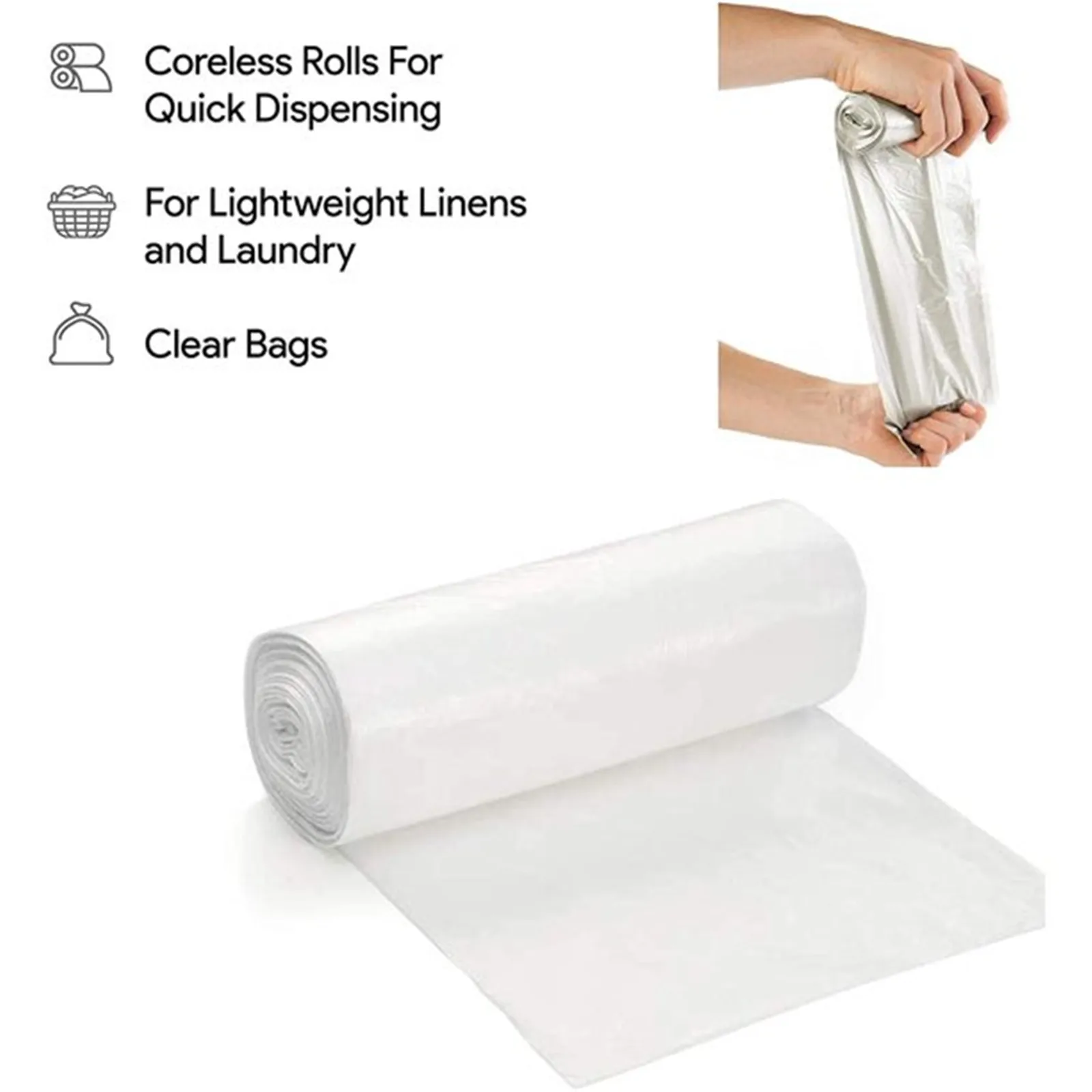 Coreless Clear Quick Dispensing Bags Trending Roll Linens Laundry Bestseller Lightweight Top Seller Home Storage Supplies 2026