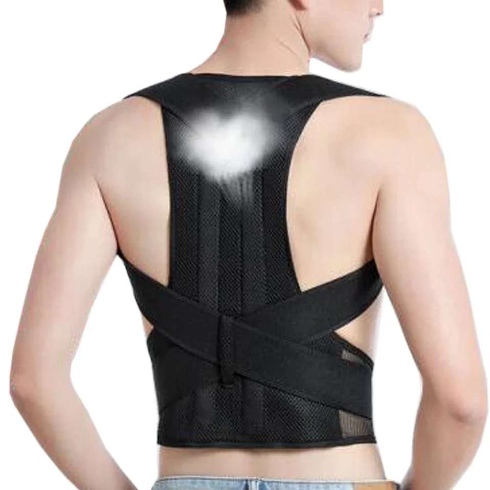 Medical Alloy Bar Posture Corrector Neoprene Back Corset Brace Straightener Shoulder Back Pain Belt Spine Support Belt Men Women