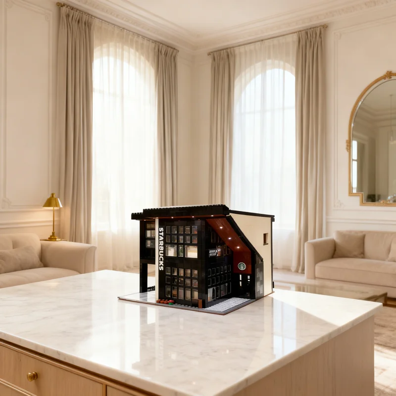 

2803pcs MOC Modern Cafe Modular Streetscape Model Building Blocks Creative Gift DIY Display Decor Adult Premium Kids Desk Home