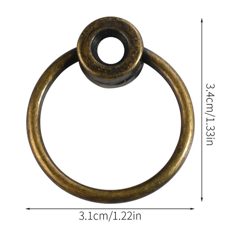 2 Pcs Zinc Alloy Cutting Board Handle 34*31mm Vintage Retro Style Furniture Knobs For Furniture Door, Cabinet, Wooden Cases