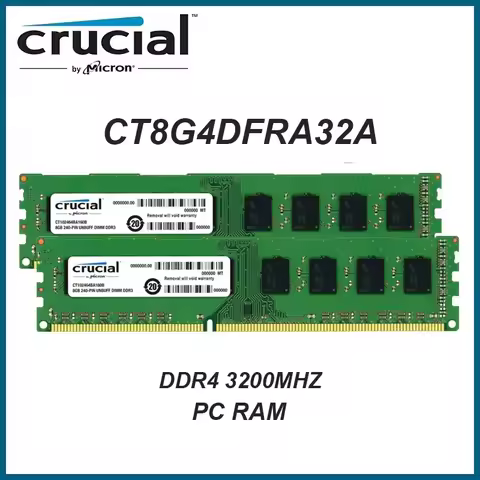 DDR4 Memory Crucial DDR4 CT8G4DFRA32A PC RAM 8GB 16GB 3200MHz 1.2v DDR4 288PIN DIMM Desktop
