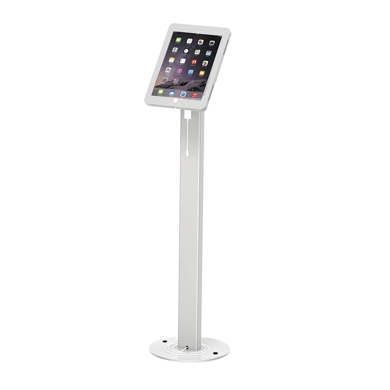 Anti-Theft Aluminum Alloy 360 Degree Rotating Lockable Tablet PC Floor Stand With Key Lock