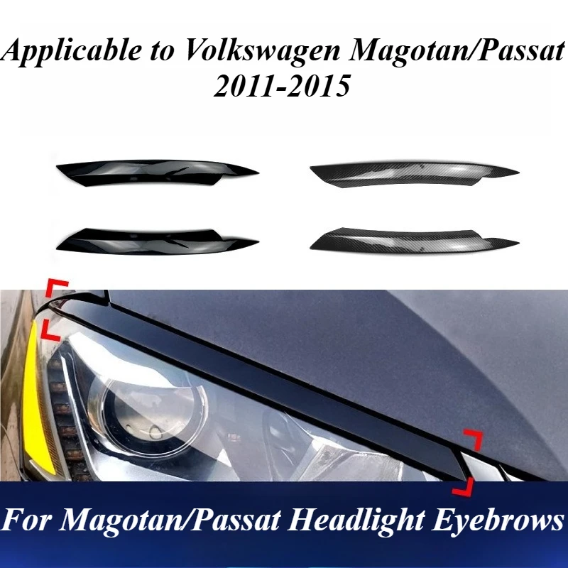 

For VW Magotan Passat B7 2011-2015 Headlight Eyebrow Cover Stickers Vinyl Decoration Trim UV Protection Auto Styling Accessories