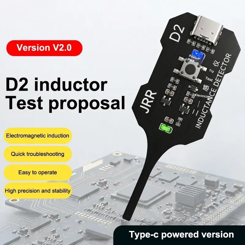 D2 Inductor Detector Tool Motherboard Coil Tester For Phone Motherboard Repair Electromagnetic Induction Quick Fault Check