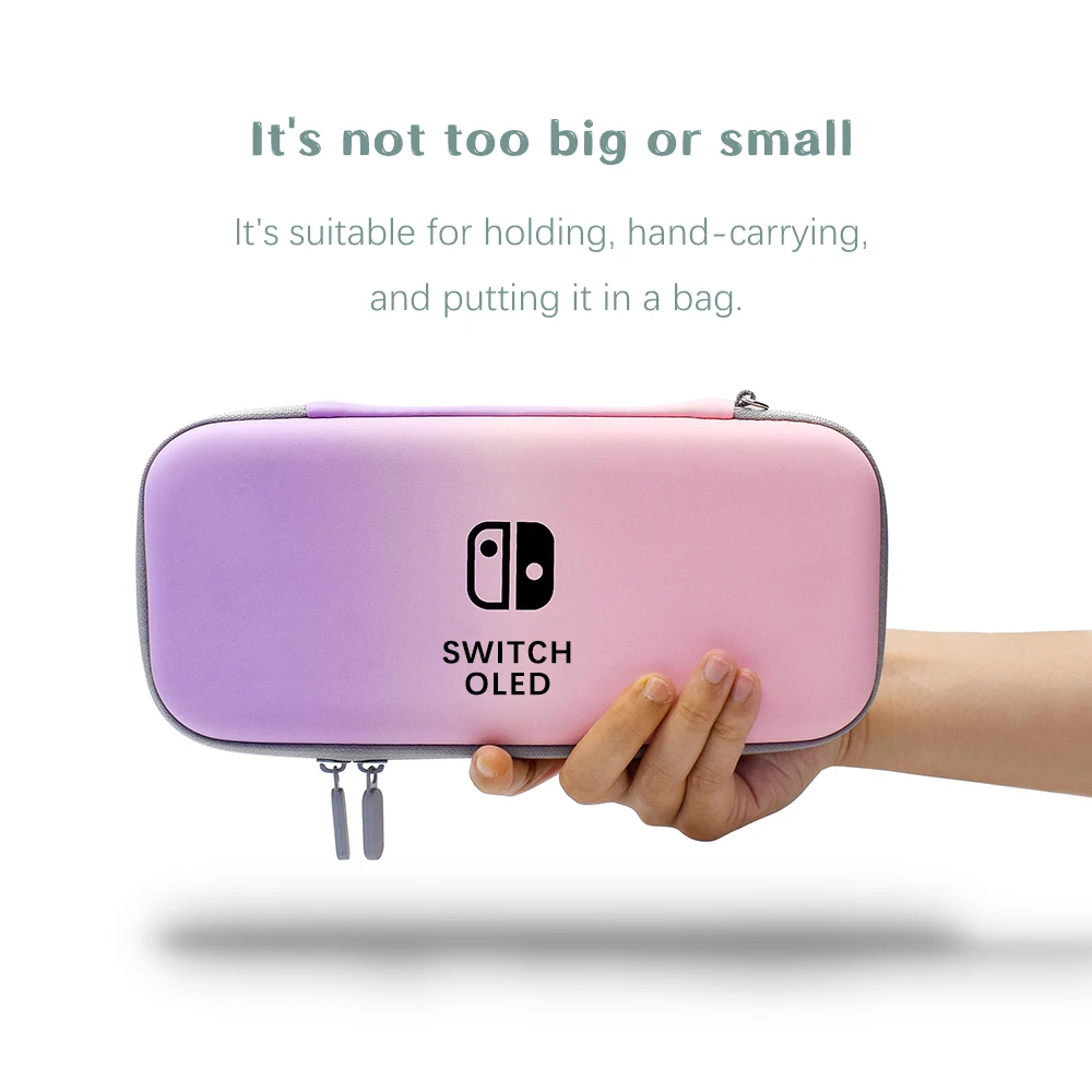 For Nintendo Switch OLED Storage Bag Crystal Hard Cover Shell Case Screen Protective Film Thumb Grip Caps PC Pouch Accessories