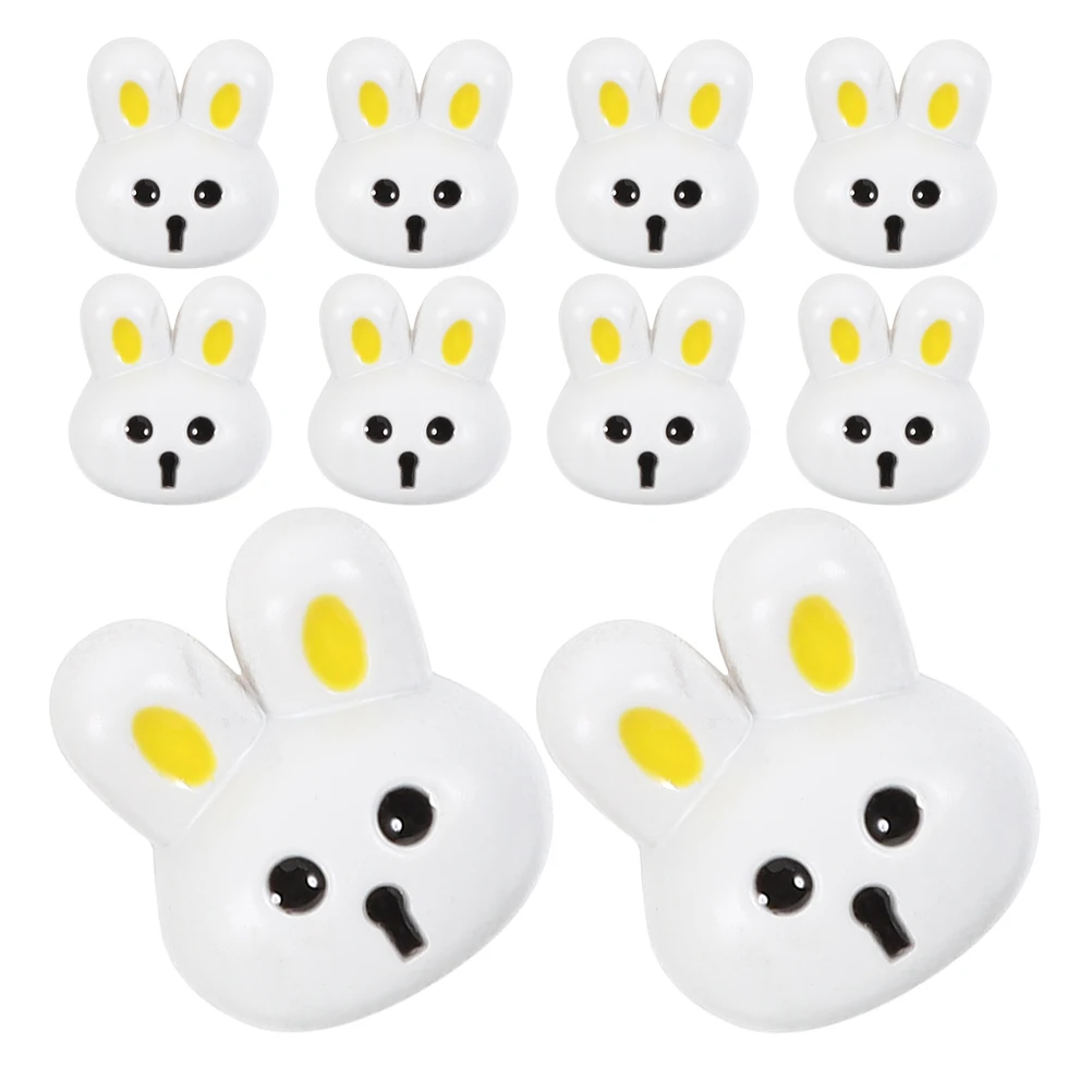 

10Pcs Rabbit Buttons Cute Bunny Resin Durable Decorative Sewing DIY Clothes Craft Animal Clothing Replacement