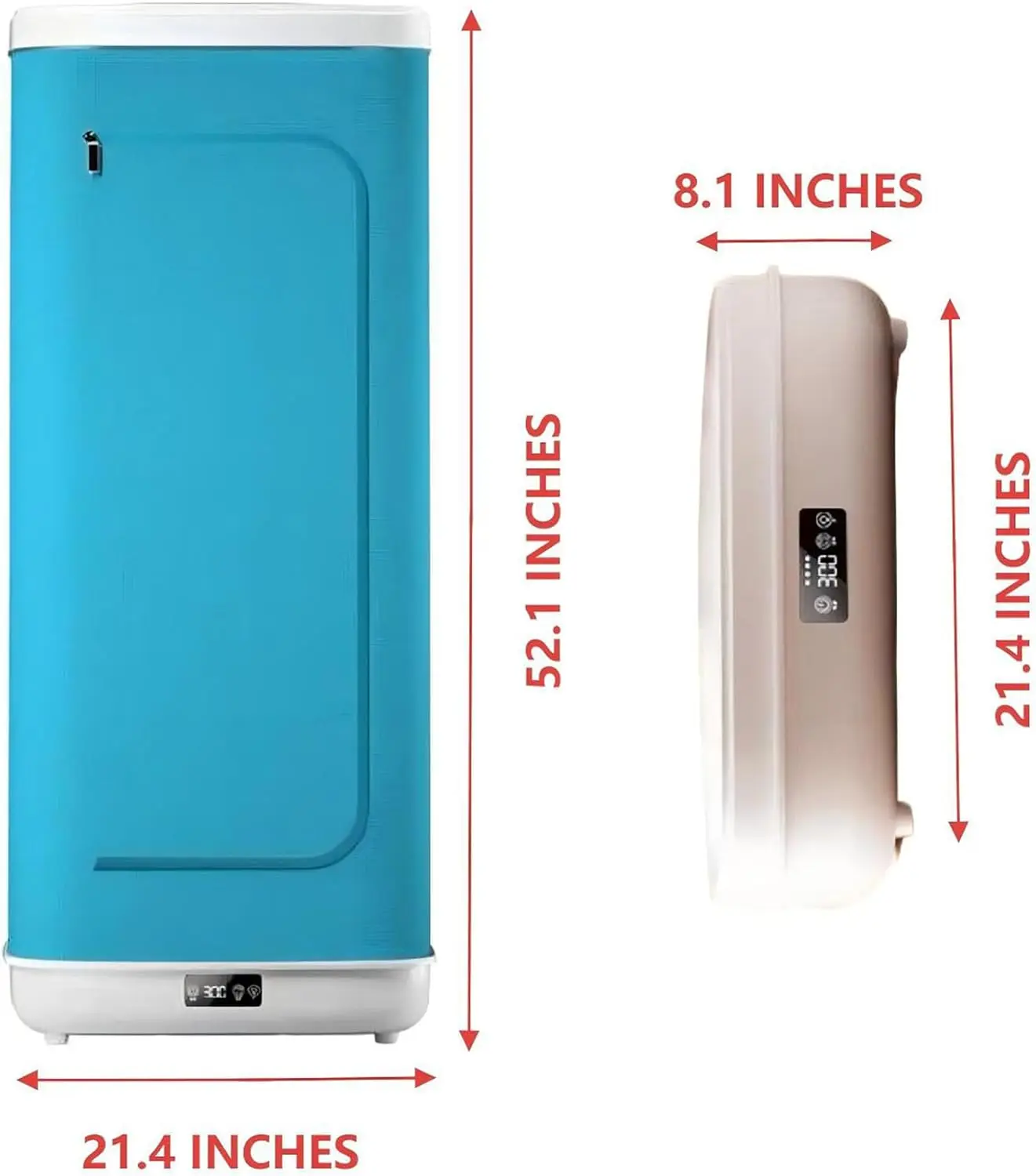 Portable Mini Dryer with Remote Control, Fast & Easy to Use for Small Spaces, Apartments, RVs, Dorms