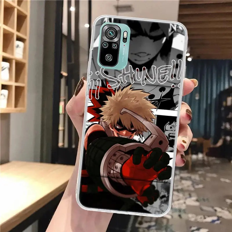 MHA Bakugou Katsuki Soft Phone Case For Xiaomi Redmi Note 12 12S 13 11 11S 10 Pro 10S 11T 9 9S 8T 8 11E Plus 12T Pattern Cover