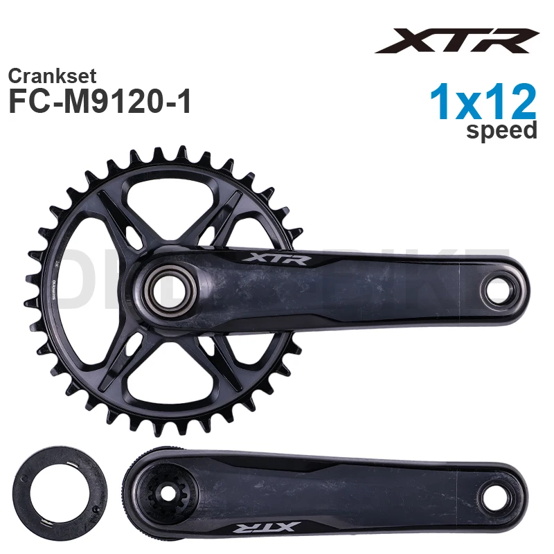 

SHIMANO XTR M9100 Series FC-M9120-1 1x12v MTB Crankset HOLLOWTECH II - 168 mm Q-Factor - 1x12-speed Original parts