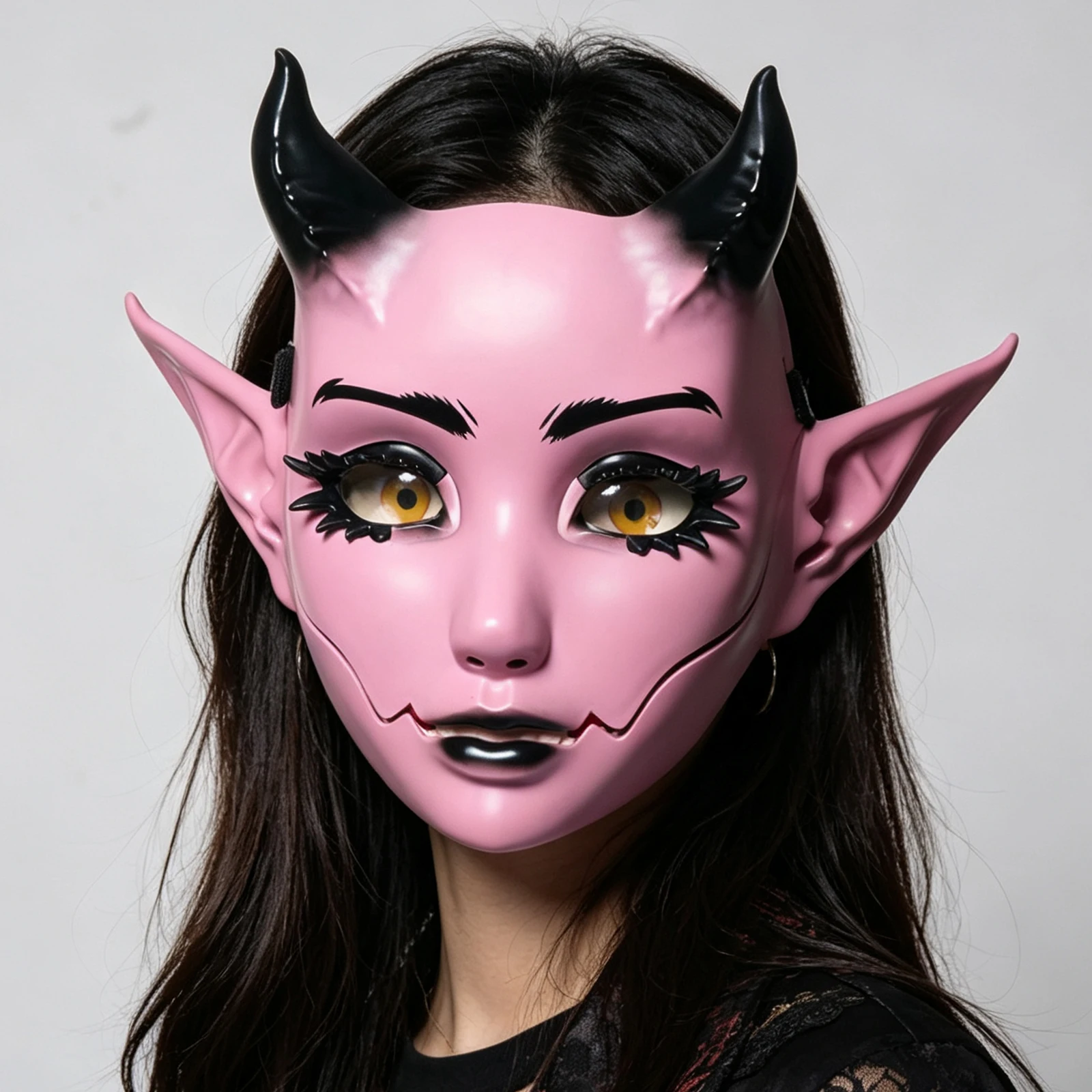JAUPTO 7-Farbige Hornige Maske mit Beweglichem Kiefer und Offenem Mund, Fantasy-Kreatur-Maske für Halloween-Kostüme, Partys und Festivals, Gesichtsbedeckung für Erwachsene – Detail 11