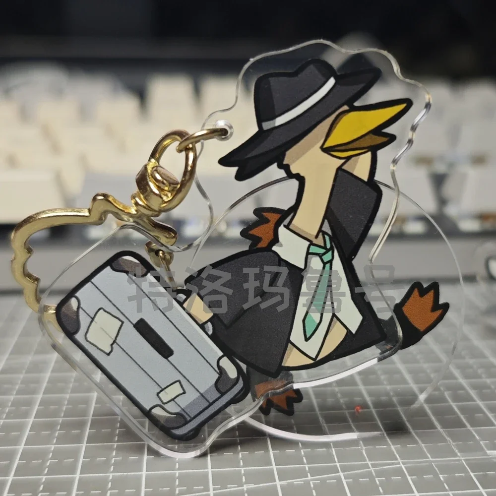 

Anime Arknights Cosplay Duck Lord Tearful Boy Acrylic Spin Music Meat Pigeon Egg Monster Key Chain Pendant Standing Ambitus