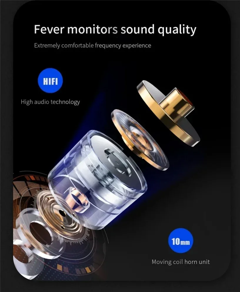 QKZ AK3 HiFi 3,5-mm-Kopfhörer mit Mikrofon, Bass, Geräuschunterdrückung, für Sport, Gaming, Musik, Stereo-Sound, Ohrhörer – Detail 29