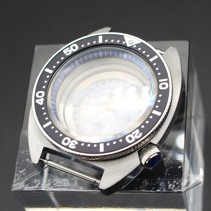 41mm Steel Dive Watch Case Sapphire Crystal For Tuna Turtle Seiko NH35 NH36 NH38 NH34 4R36 Movement 28.5mm Dial 10ATM Waterproof