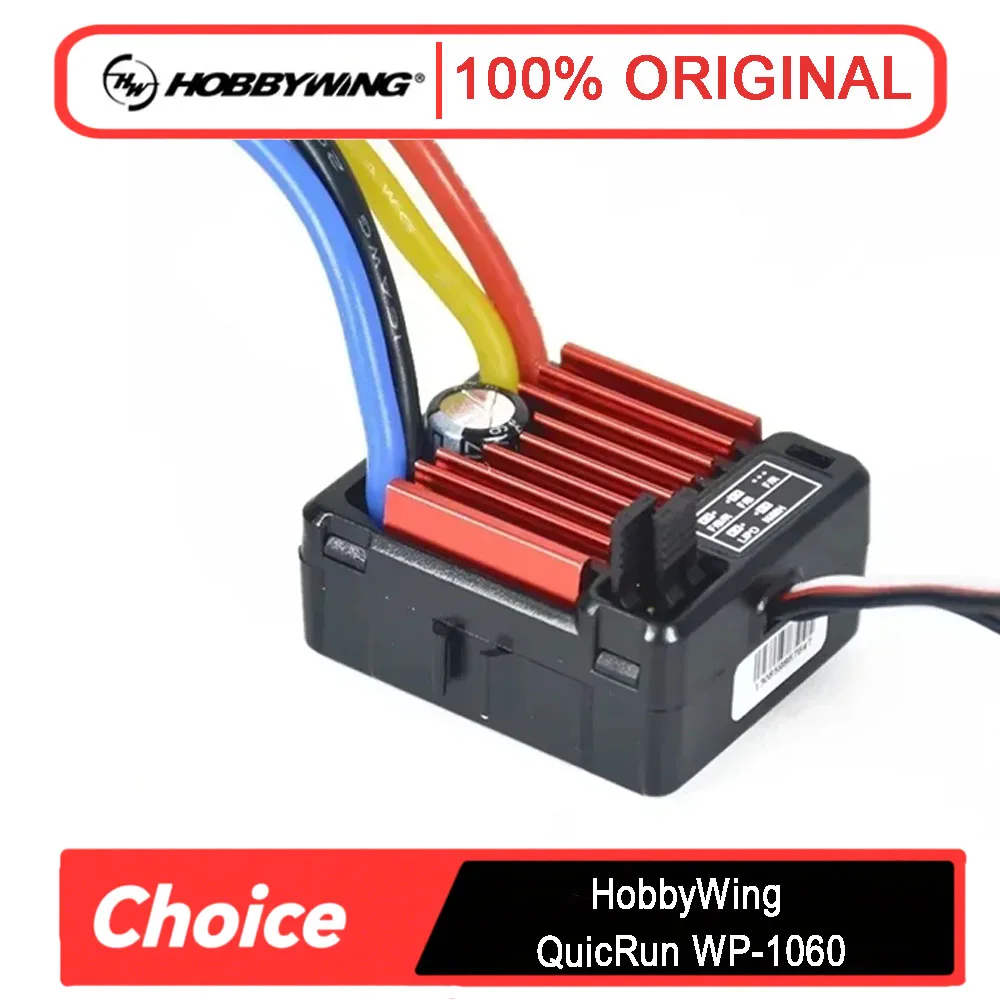 

HOBBYWING QuicRun WP-1060 60A Waterproof Brushed ESC - for 1/10 RC Crawler & Electric Model Cars