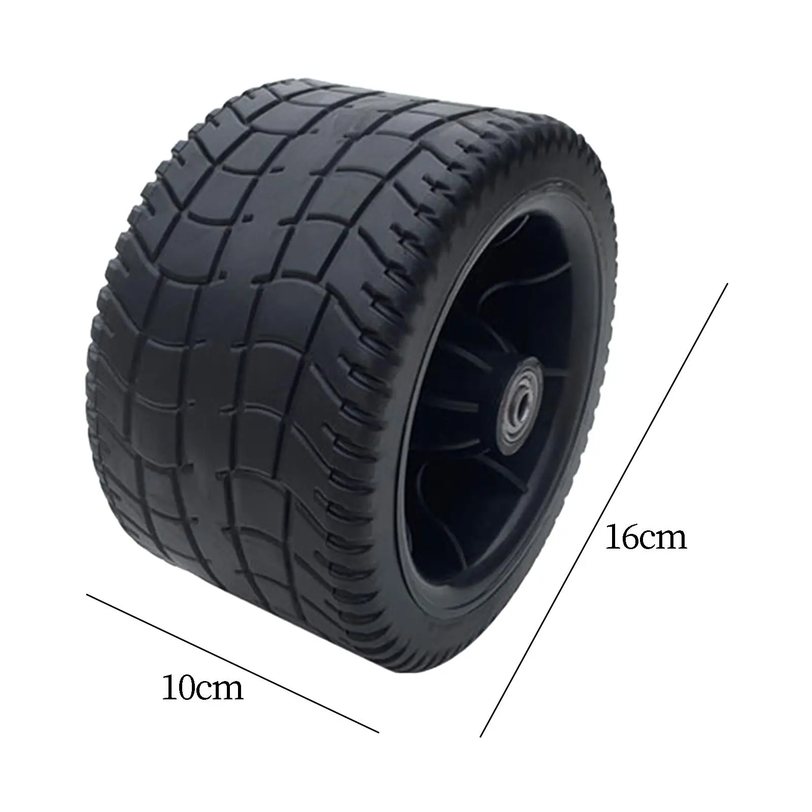 PP Tires Collapsible Wagon Wheel 16cm Puncture Proof Wheelbarrow Accessory for Industrial Sack Truck Replacement
