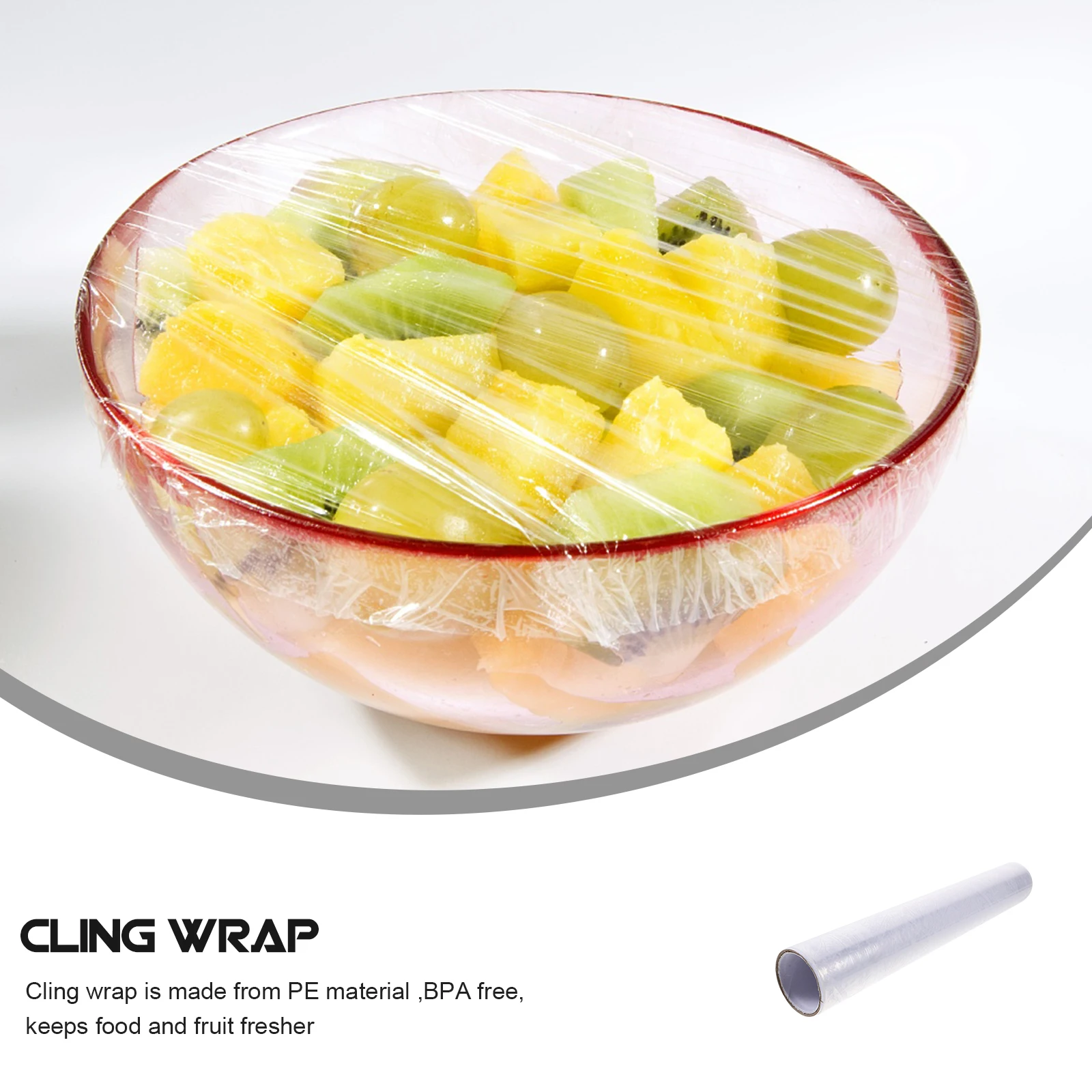 

1 Roll Disposable Food Cling Wrap Roll Film Food Save Wrap with Slide (2000x30cm)